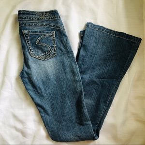 Silver Camden Rose Bell Bottoms